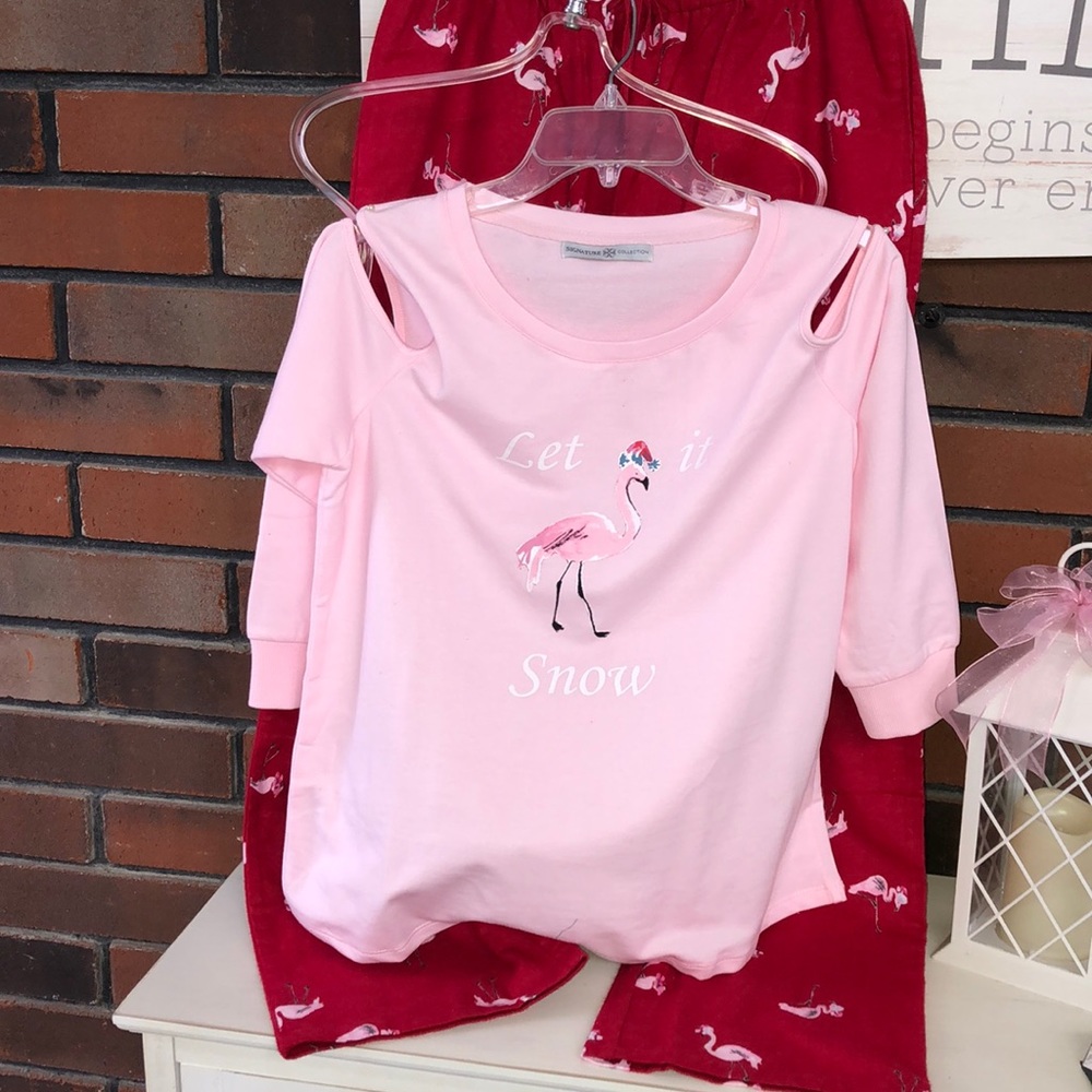 Christmas PJ’s, New size M, Flamingo Design, great